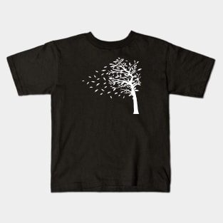 Leaves falling off tree Kids T-Shirt